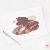 Audubon Majestic Kale Adelaar met Verse Vis Ovale Sticker (Envelop)