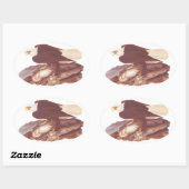 Audubon Majestic Kale Adelaar met Verse Vis Ovale Sticker (Vel)