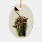 Audubon Marsh Wren Vogelkunst Keramisch Ornament (Voorkant)