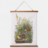 Audubon Meadowlark Botanische Print Hangend Wandkleed (Voorkant)