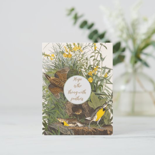  Audubon Meadowlark Print Briefkaart (Staand voorkant)