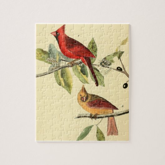  Audubon Northern Cardinal Painting Gift Legpuzzel (Verticaal)