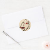 Audubon Paars Finch Bird Painting Gift Ronde Sticker (Envelop)