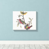 Audubon Painted Bunting Bird Wildlife Canvas Afdruk (Insitu (Houten vloer))