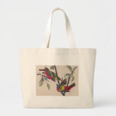 Audubon Painted Bunting Bird Wildlife Grote Tote Bag (Voorkant)