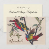 Audubon Painted Bunting Bird Wildlife Kaart (Voorkant / Achterkant)