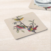 Audubon Painted Bunting Bird Wildlife Kartonnen Onderzetters (Schuin)