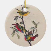 Audubon Painted Bunting Bird Wildlife Keramisch Ornament (Achterkant)