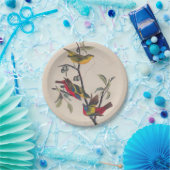 Audubon Painted Bunting Bird Wildlife Papieren Bordje (Feest)