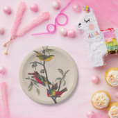 Audubon Painted Bunting Bird Wildlife Papieren Bordje (Feest)