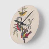 Audubon Painted Bunting Bird Wildlife Ronde Klok (Hoek)