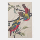 Audubon Painted Bunting Bird Wildlife Theedoek (Verticaal)