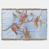 Audubon Painted Bunting Birds is Wild Plum Tree Deken (Voorkant)