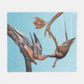 Audubon Pair van het zogende reizigersverkeer Fleece Deken (Voorkant (Horizontaal))