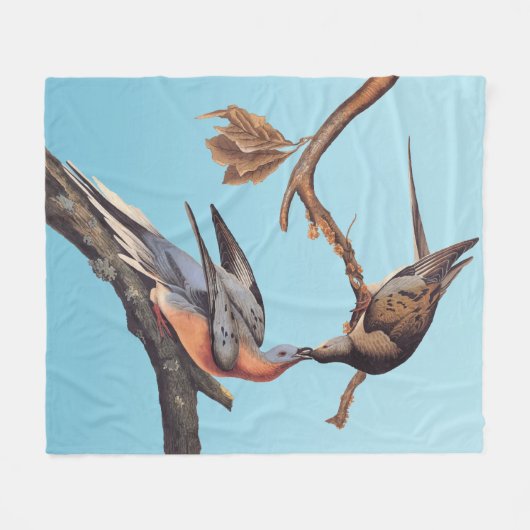 Audubon Pair van het zogende reizigersverkeer Fleece Deken (Voorkant (Horizontaal))