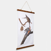 Audubon Pair van het zogende reizigersverkeer Hangend Wandkleed (Gebogen)