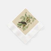 Audubon Purple Grackle Vogelprint Vintage Botanie Servet (Hoek)
