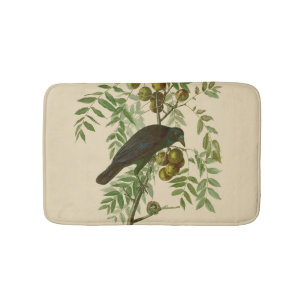 Audubon Purple Grackle Vogelprint Vintage Botanisc Badmat