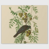 Audubon Purple Grackle Vogelprint Vintage Botanisc Cadeaupapier (Vlak)