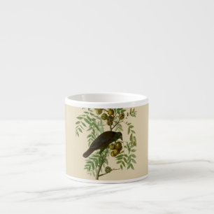 Audubon Purple Grackle Vogelprint Vintage Botanisc Espresso Kop