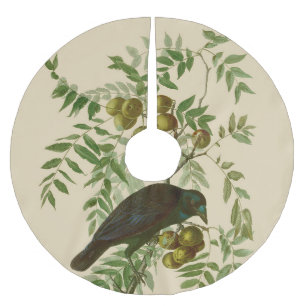 Audubon Purple Grackle Vogelprint Vintage Botanisc Kerstboom Rok