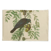 Audubon Purple Grackle Vogelprint Vintage Botanisc Kussensloop (Achterkant)