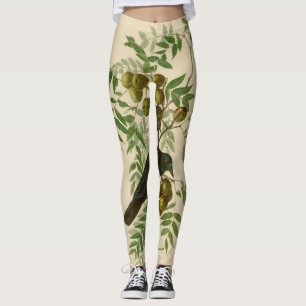 Audubon Purple Grackle Vogelprint Vintage Botanisc Leggings