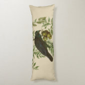 Audubon Purple Grackle Vogelprint Vintage Botanisc Lichaamskussen (Achterkant (Verticaal))