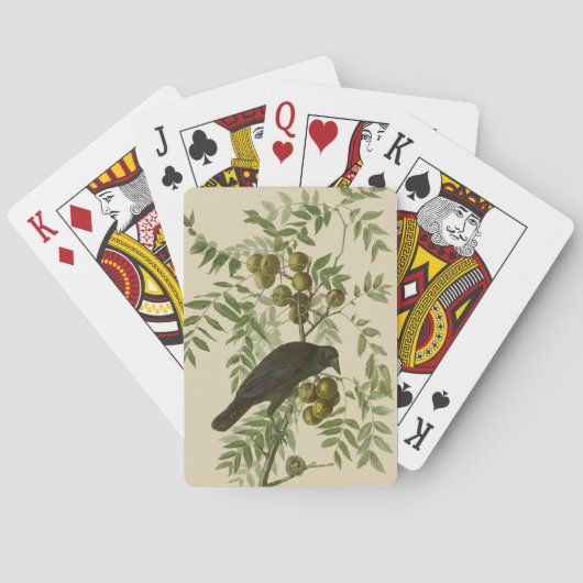 Audubon Purple Grackle Vogelprint Vintage Botanisc Pokerkaarten (Achterkant)