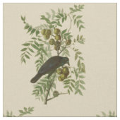 Audubon Purple Grackle Vogelprint Vintage Botanisc Stof (Close Up)