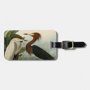 Audubon Purple Reiger Roodachtige Reigersoort Pren Bagagelabel