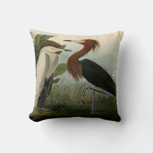 Audubon Purple Reiger Roodachtige Reigersoort Pren Kussen