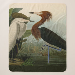 Audubon Purple Reiger Roodachtige Reigersoort Pren Sherpa Deken
