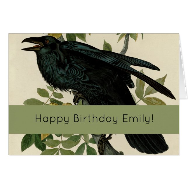 Audubon Raven Bird Classic Artwork (Voorkant Horizontaal)