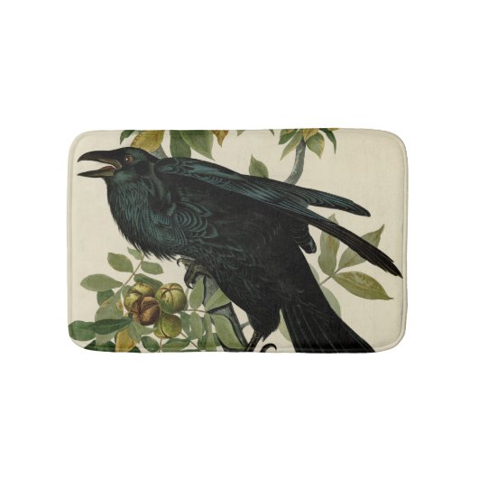 Audubon Raven Bird Classic Artwork Badmat (Voorkant)