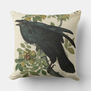Audubon Raven Bird Classic Artwork Buitenkussen