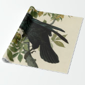 Audubon Raven Bird Classic Artwork Cadeaupapier (Uitgerold)