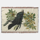 Audubon Raven Bird Classic Artwork Deken (Voorkant)