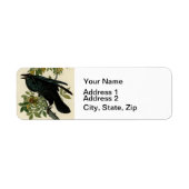 Audubon Raven Bird Classic Artwork Etiket (Voorkant)