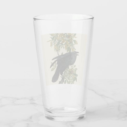 Audubon Raven Bird Classic Artwork Glas (Achterkant)