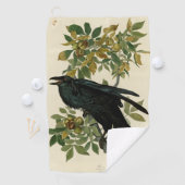Audubon Raven Bird Classic Artwork Golfhanddoek (Insitu)