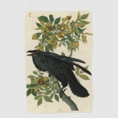 Audubon Raven Bird Classic Artwork Golfhanddoek (Voorkant)