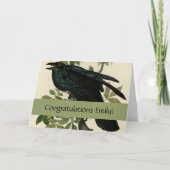 Audubon Raven Bird Classic Artwork Kaart (Voorkant)