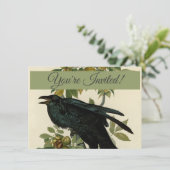 Audubon Raven Bird Classic Artwork Kaart (Staand voorkant)