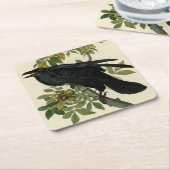 Audubon Raven Bird Classic Artwork Kartonnen Onderzetters (Schuin)