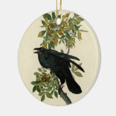 Audubon Raven Bird Classic Artwork Keramisch Ornament (Links)