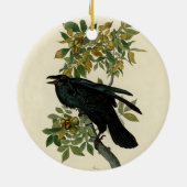 Audubon Raven Bird Classic Artwork Keramisch Ornament (Achterkant)