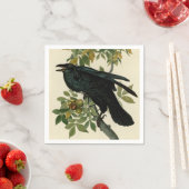 Audubon Raven Bird Classic Artwork Servet (Insitu)