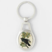 Audubon Raven Bird Classic Artwork Sleutelhanger (Voorkant)