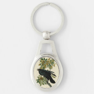 Audubon Raven Bird Classic Artwork Sleutelhanger